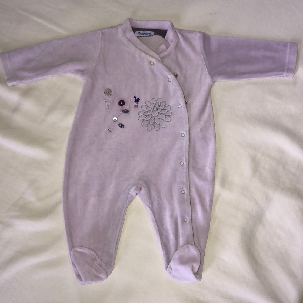 Baby Velours Footie